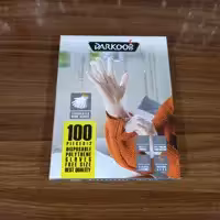 دستکش یکبار مصرف دارکوب تقویمی چسب دار پرفراژدار 100عددی