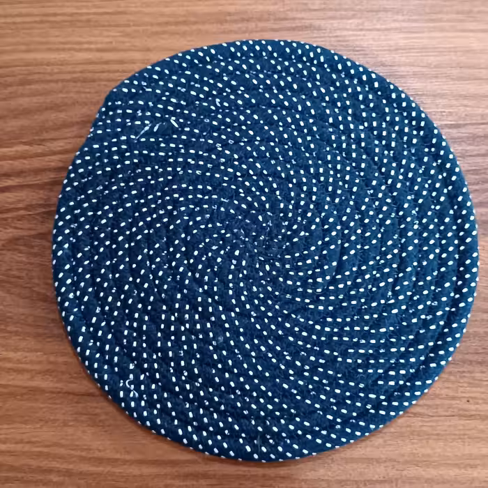 زیر قابلمه ای کنفی در رنگ سرمه ای خالدار سفید مطابق عکس 1118