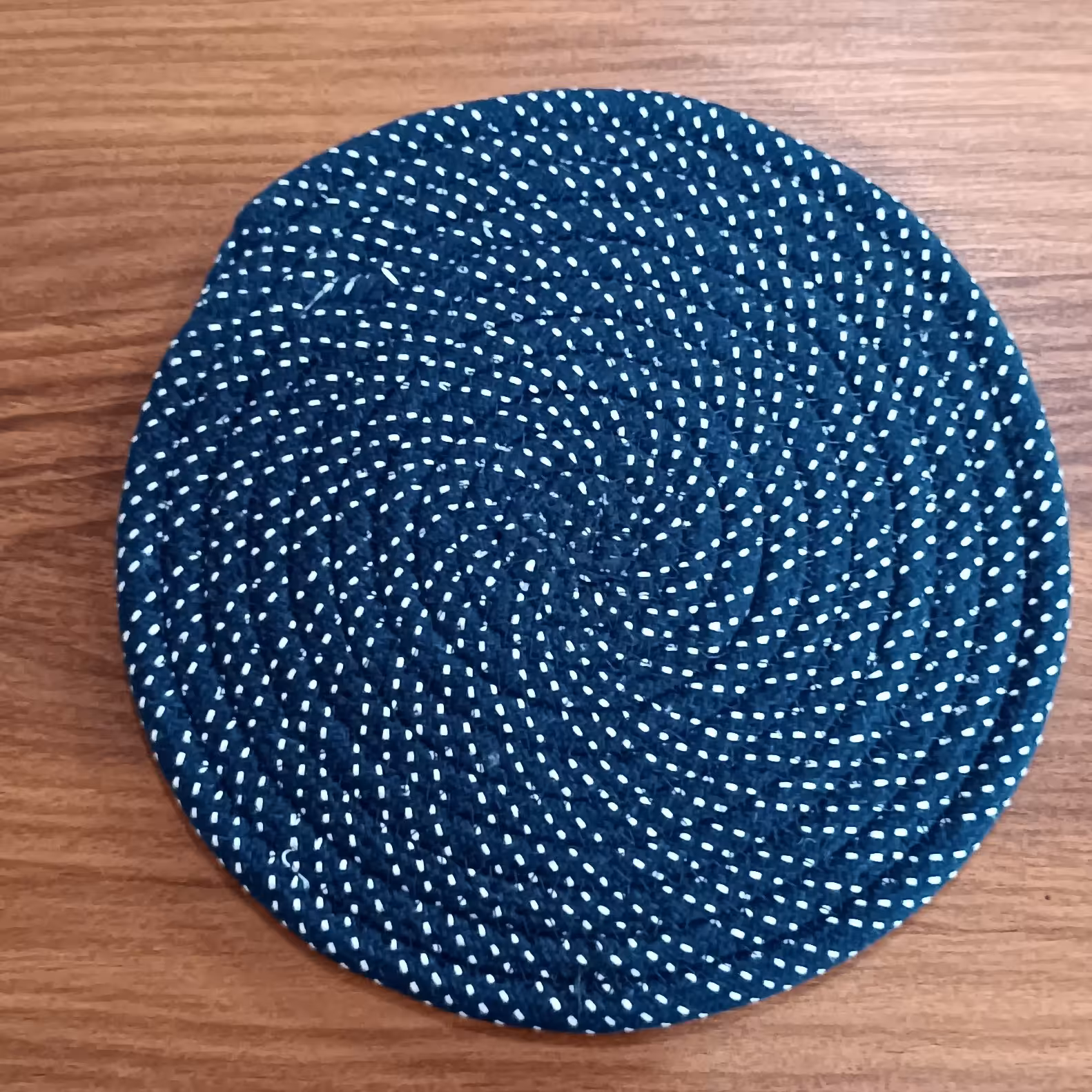 زیر قابلمه ای کنفی در رنگ سرمه ای خالدار سفید مطابق عکس 1118