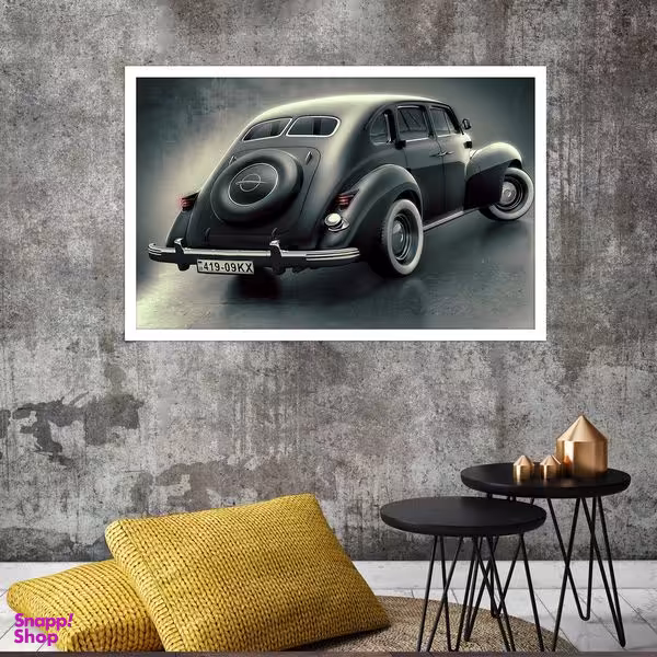 تابلو بکلیت طرح ماشین قدیمی فولکس مدل W-S4578