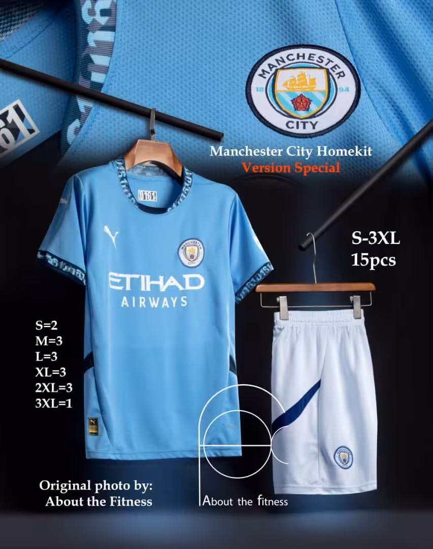 کیت اول منچسترسیتی اسپیشیال فصل 2025-2024 (پیراهن شورت) ورژن هواداری