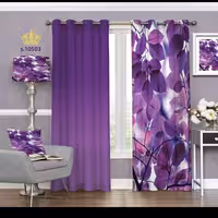 پرده پذیرایی دو قواره طرح گل کد S10503