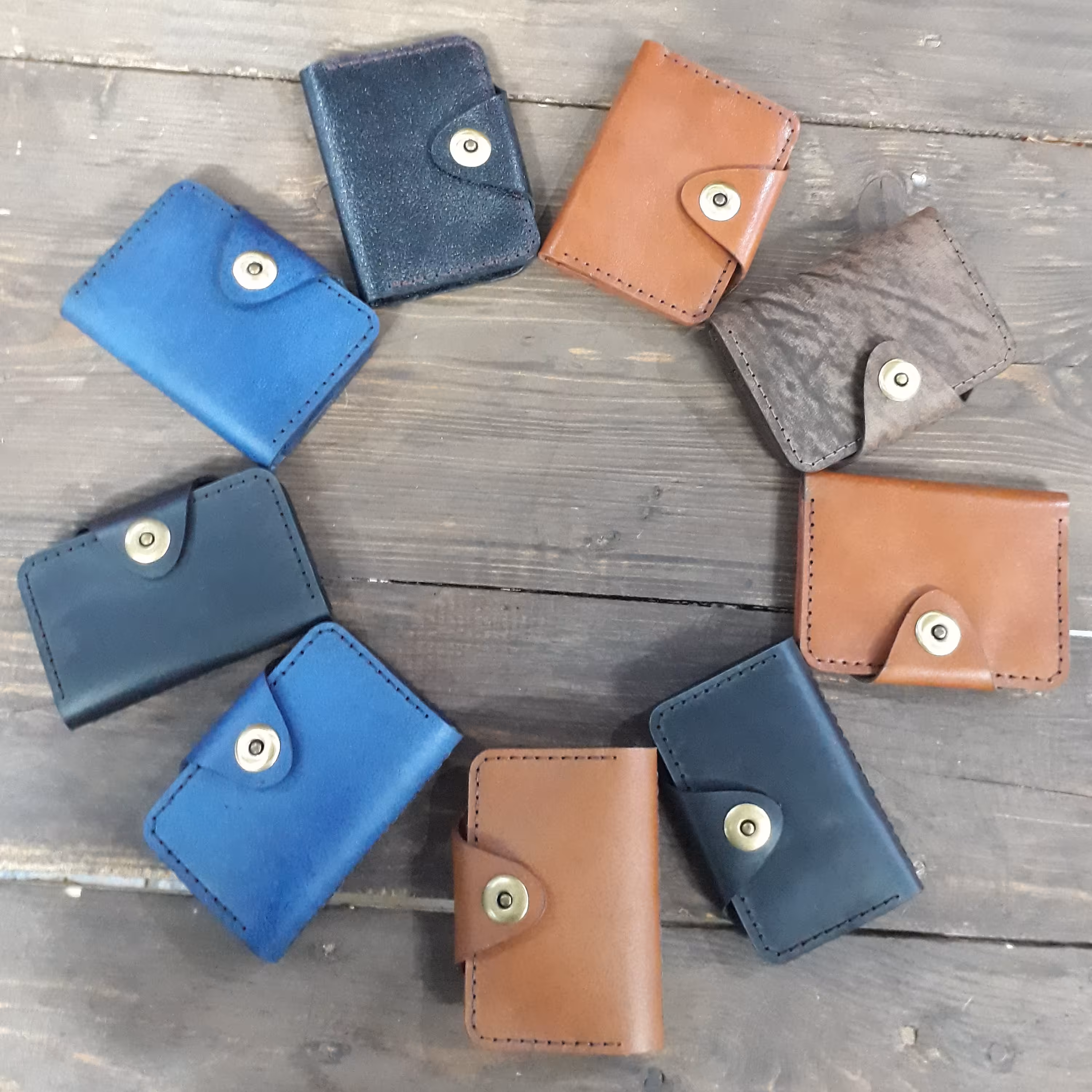 کیف کارت  چرمی دست دوز چرم طبیعی جاکارتی 