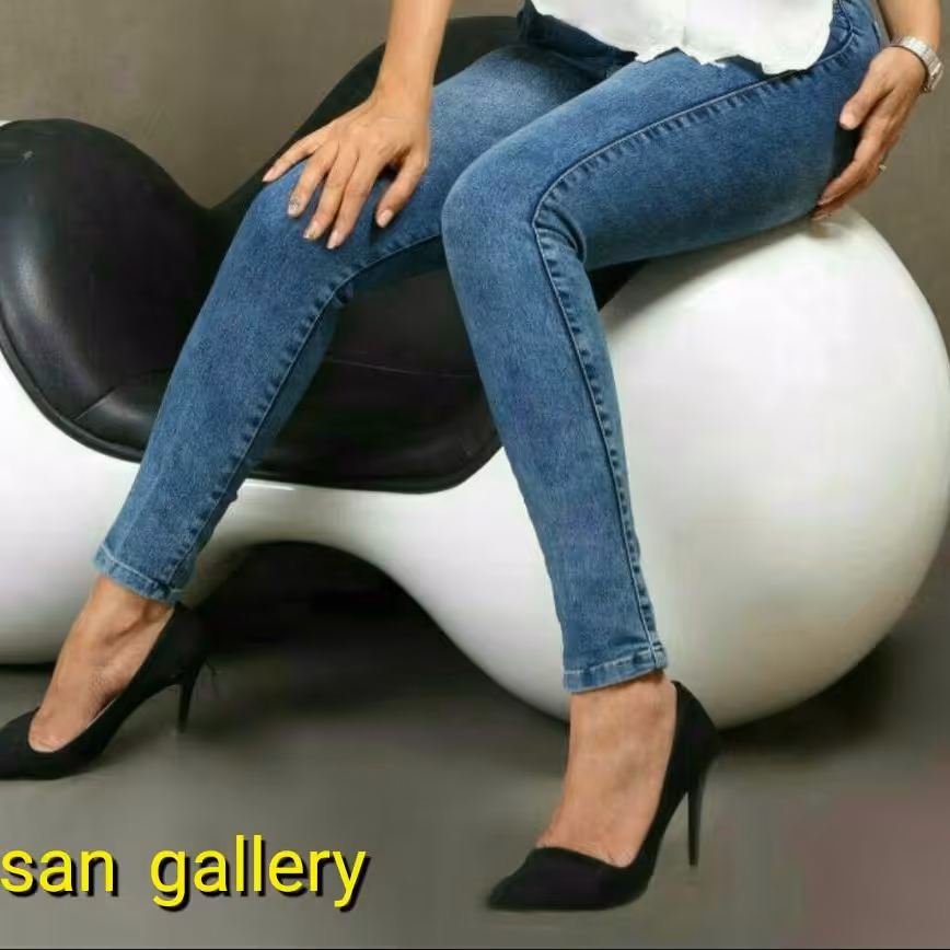 شلوار لی کمرکش آبی