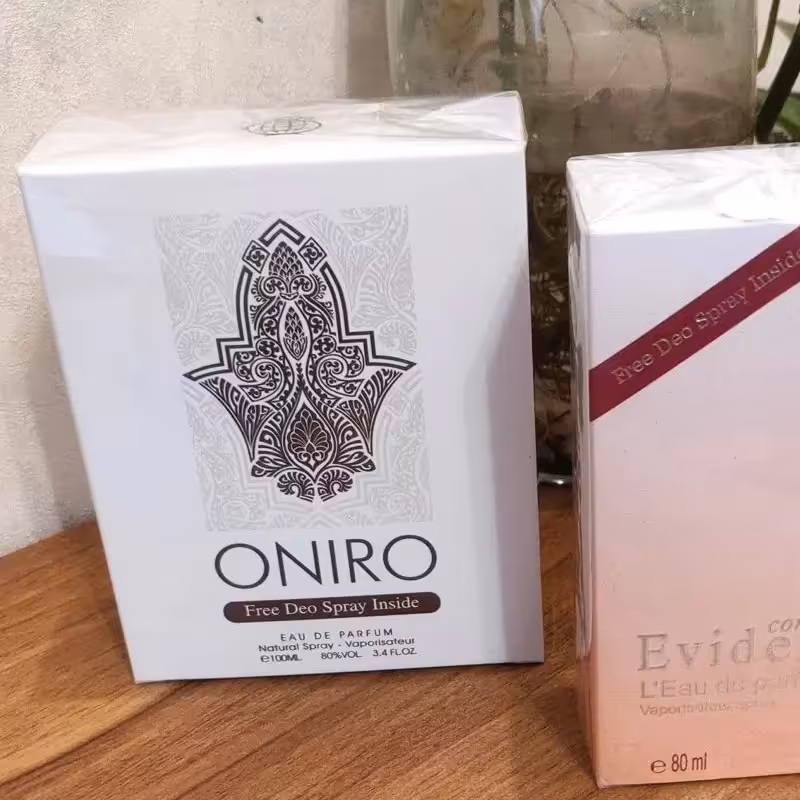 ادکلن مردانه خنک و اسپرت اونیرو بهمراه اسپری 25 میل رایگان در حجم 100 میل از شرکت اماراتی فرگرنس