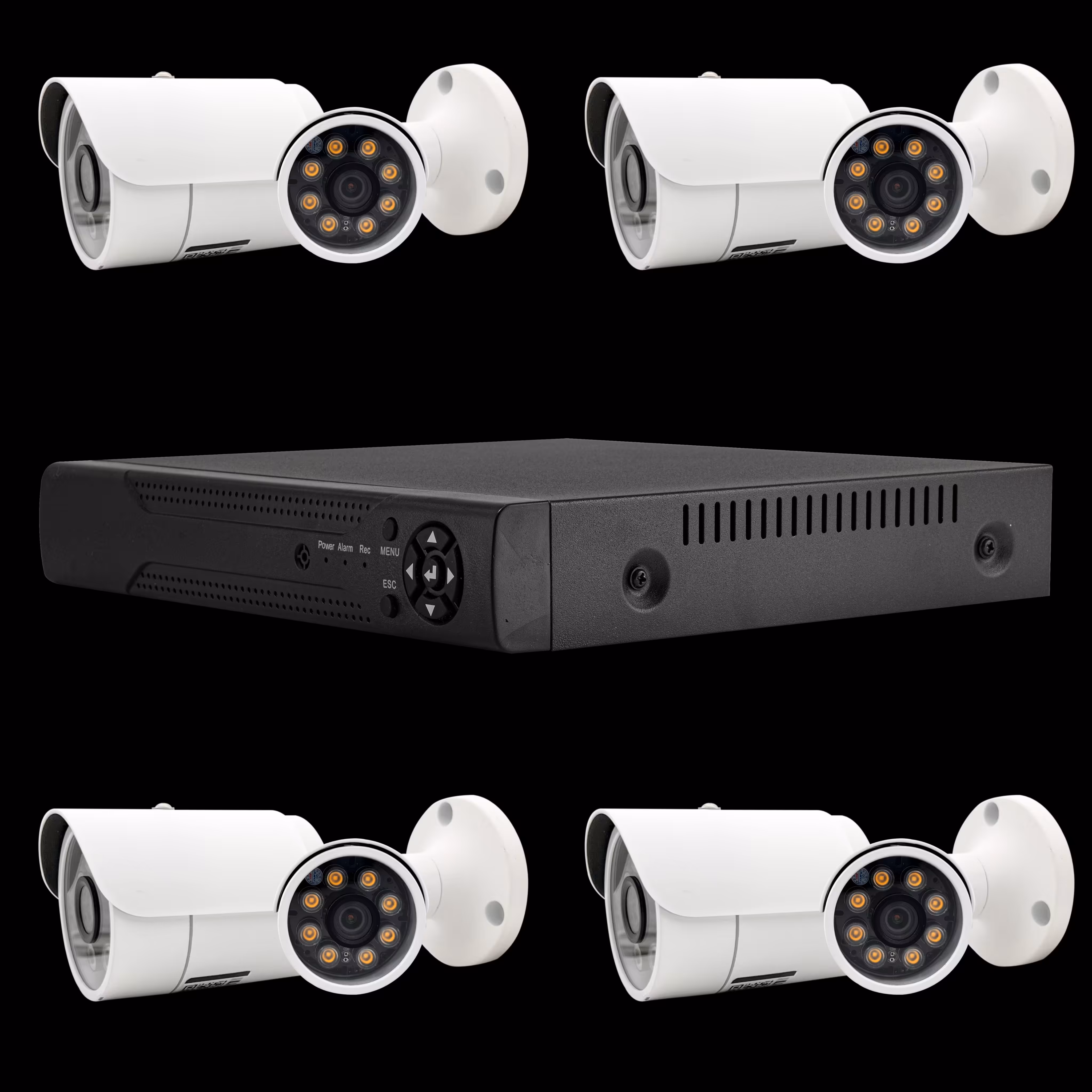 پکیج دوربین 4 عددی  4 مگاپیکسل با  DVR چهار  کانال  5 مگاپیکسل و تجهیزات نصب