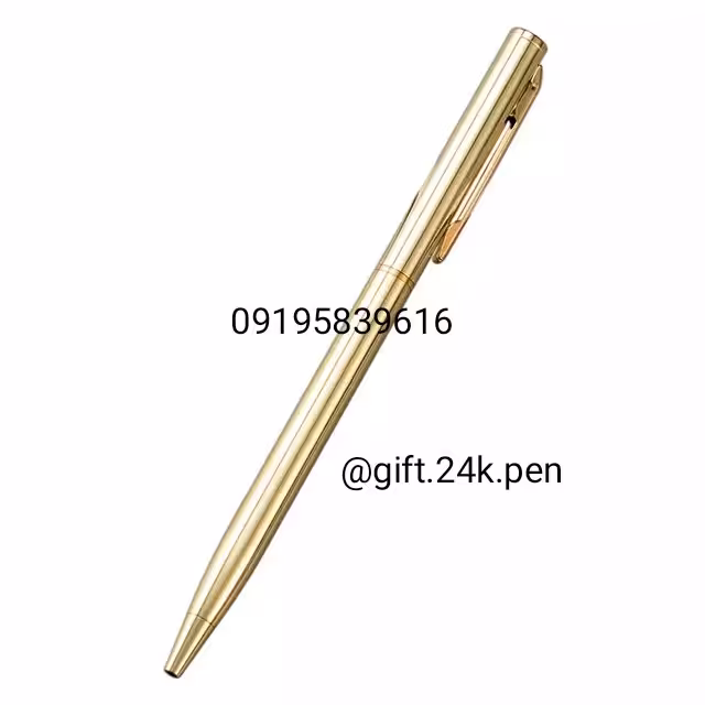 خودکار روکش طلا با جعبه ارجینال و حک اسم با شناسنامه 