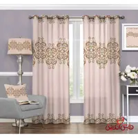 پرده سنتی یاسی گلبهی کد 3265