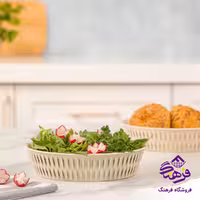 سبد نان و سبزی بیضی طرح بامبو لیمون