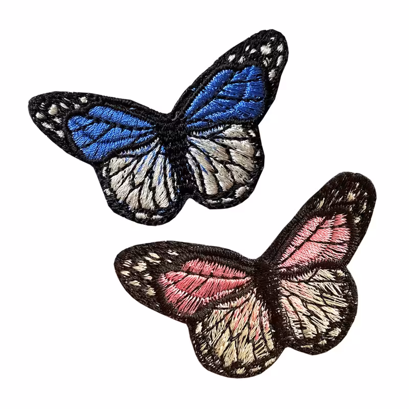 استیکر پارچه و لباس مدل پروانه کد AB.SO مجموعه 2 عددی