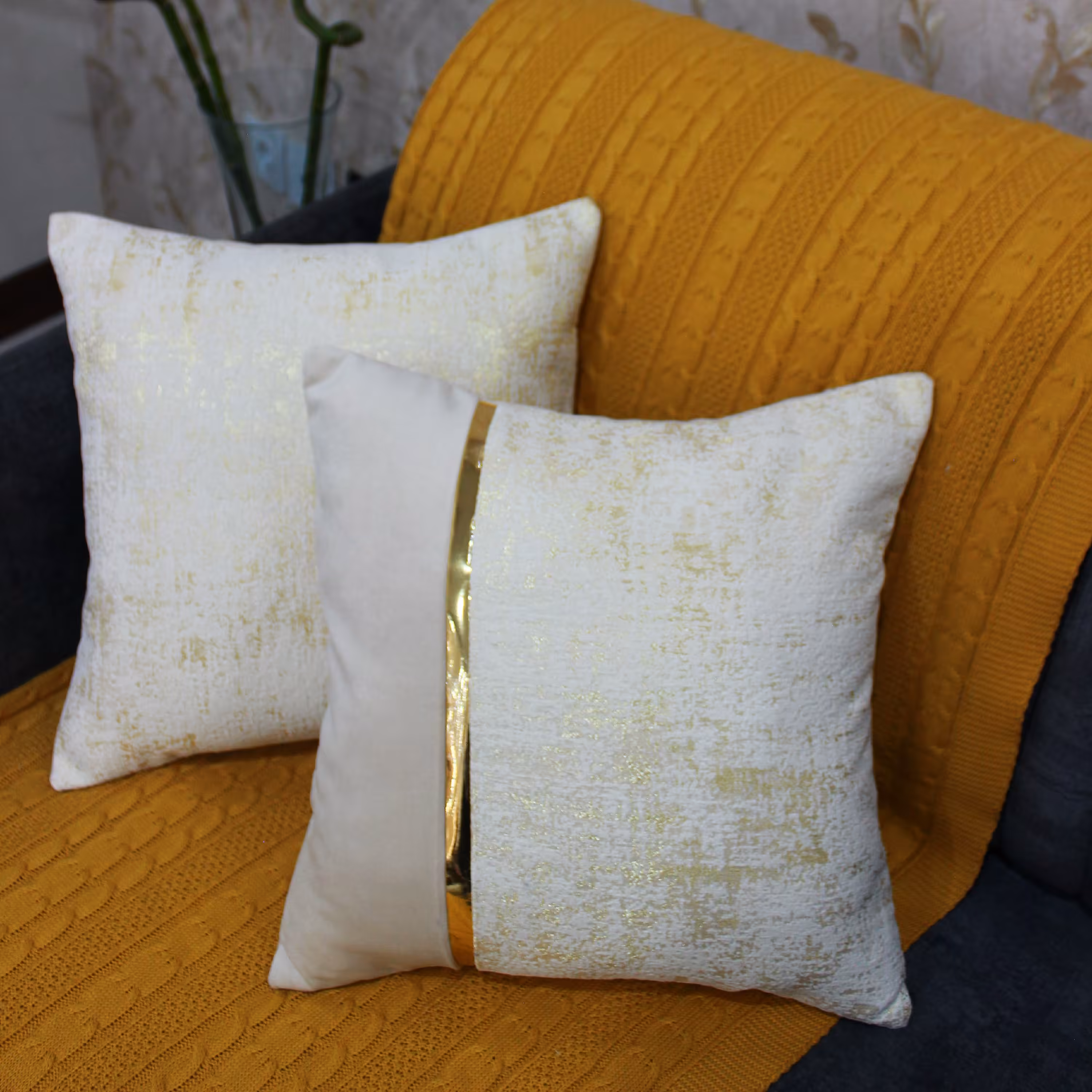 کاور کوسن پتینه ترکیبی در رنگ های متنوع