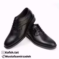 کفش چرم مردانه تات مدل کوروش چاپی و ساده در دو رنگ مشکی و عسلی سایز 40تا44