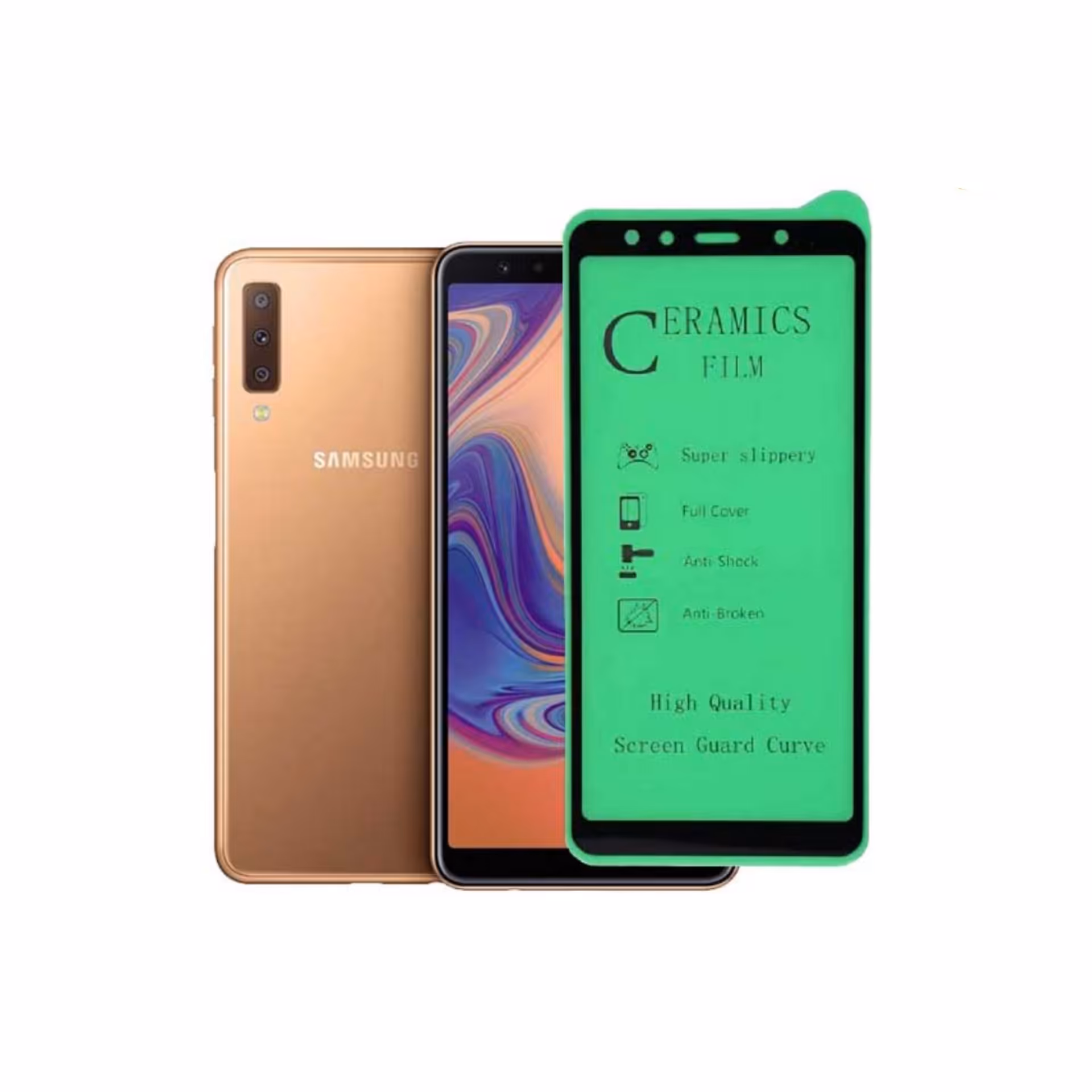 گلس سرامیکی مناسب برای گوشی موبایل سامسونگ Samsung Galaxy A7 2018 ( a7 2018 ) و سامسونگ Samsung Galaxy A750 ( a750 ) 