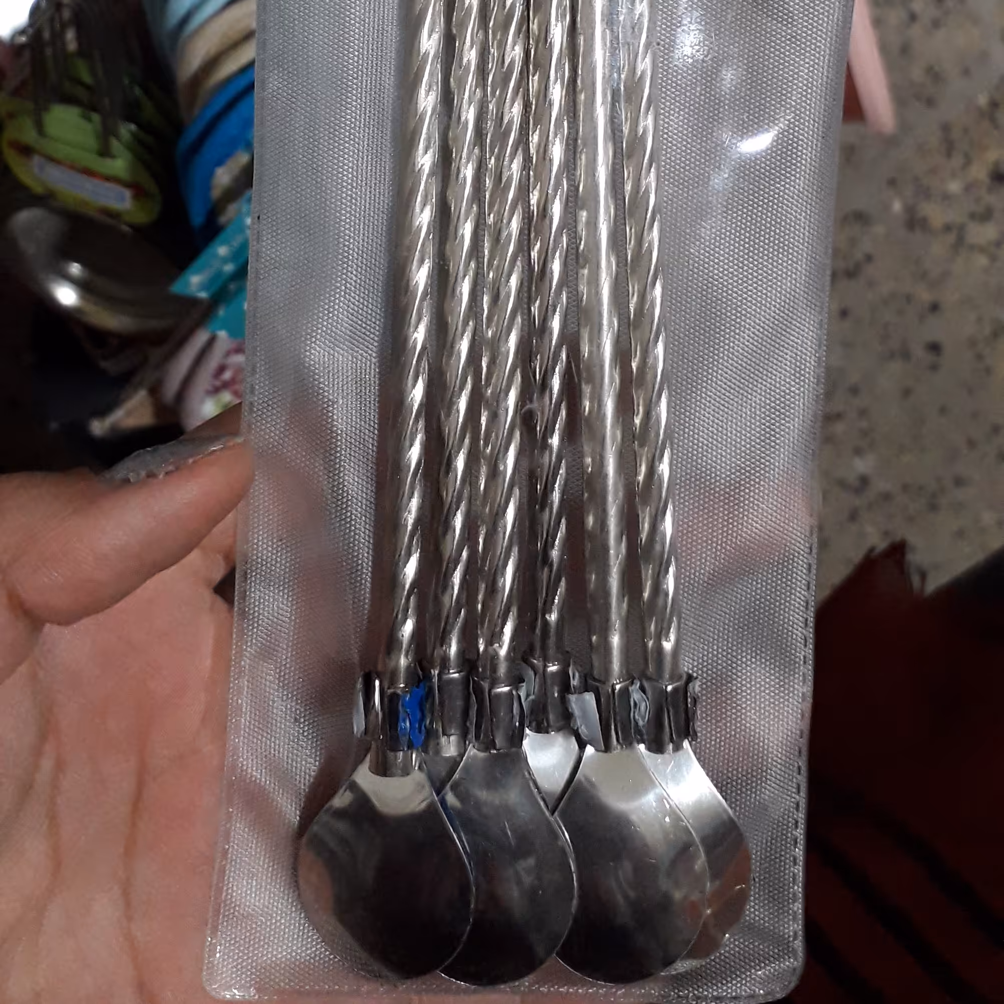 نی شربت قاشق دار استیل