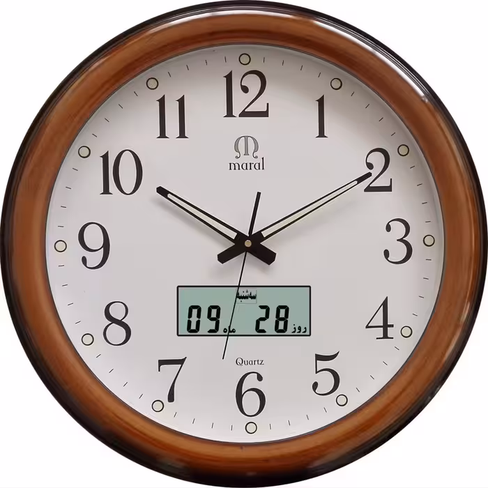 ساعت دیواری مارال 12 تقویم شمسی فارسی سایز 53 سانتی متر 