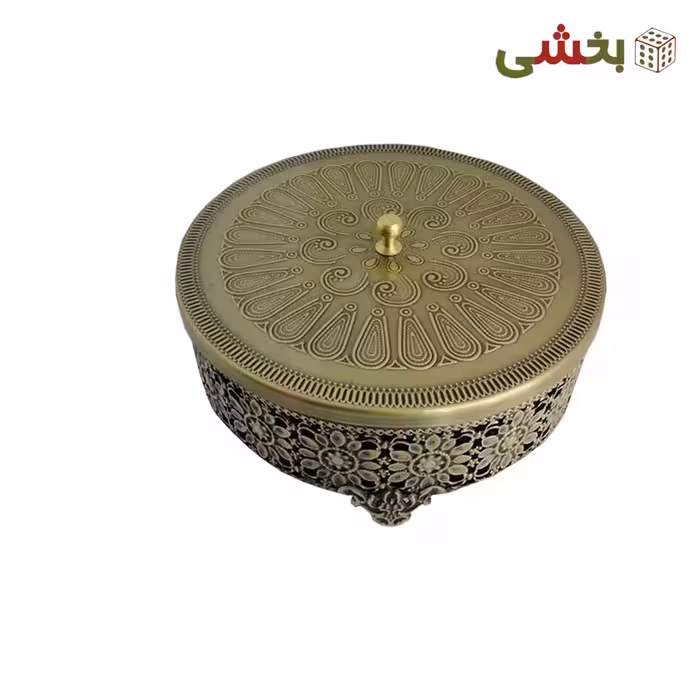 شکلات خوری آنتیک زمرد مدل درب فلزی کد 2090جدید