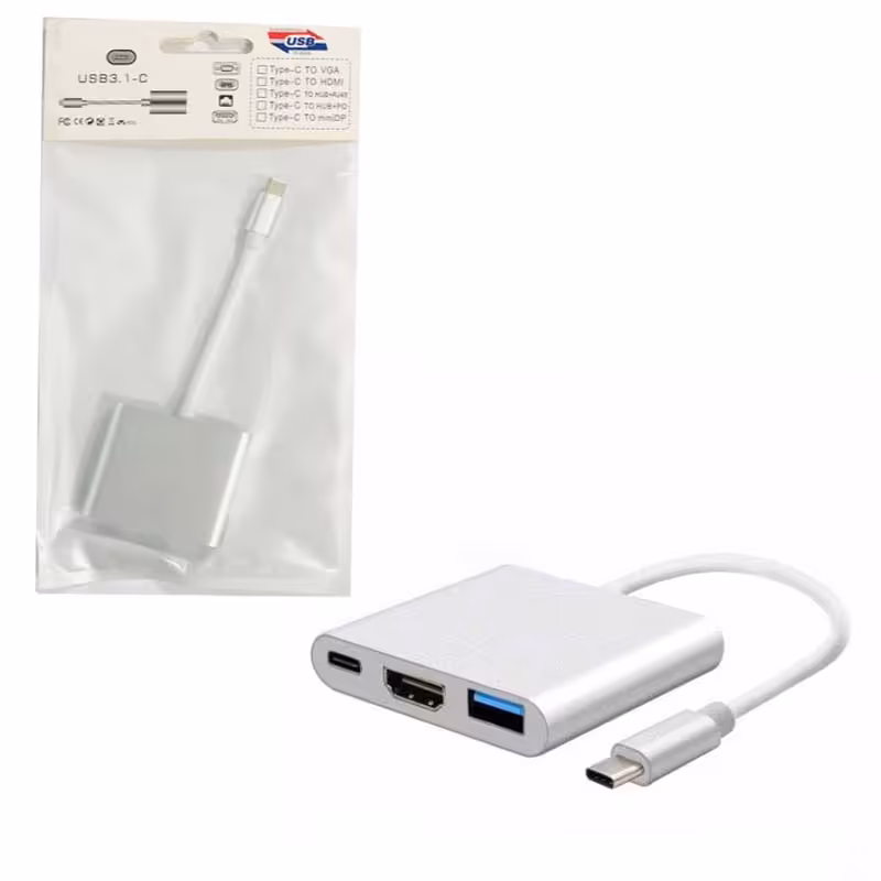 تبدیل Type-C TO HDMI USB3.0 Type-C