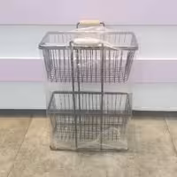 جای سیب زمینی پیاز 2 طبقه مستطیل دسته چوبی