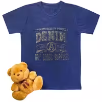 تیشرت پسرانه طلایی DENIMسایز50 سورمه ای پنبه درpikmode