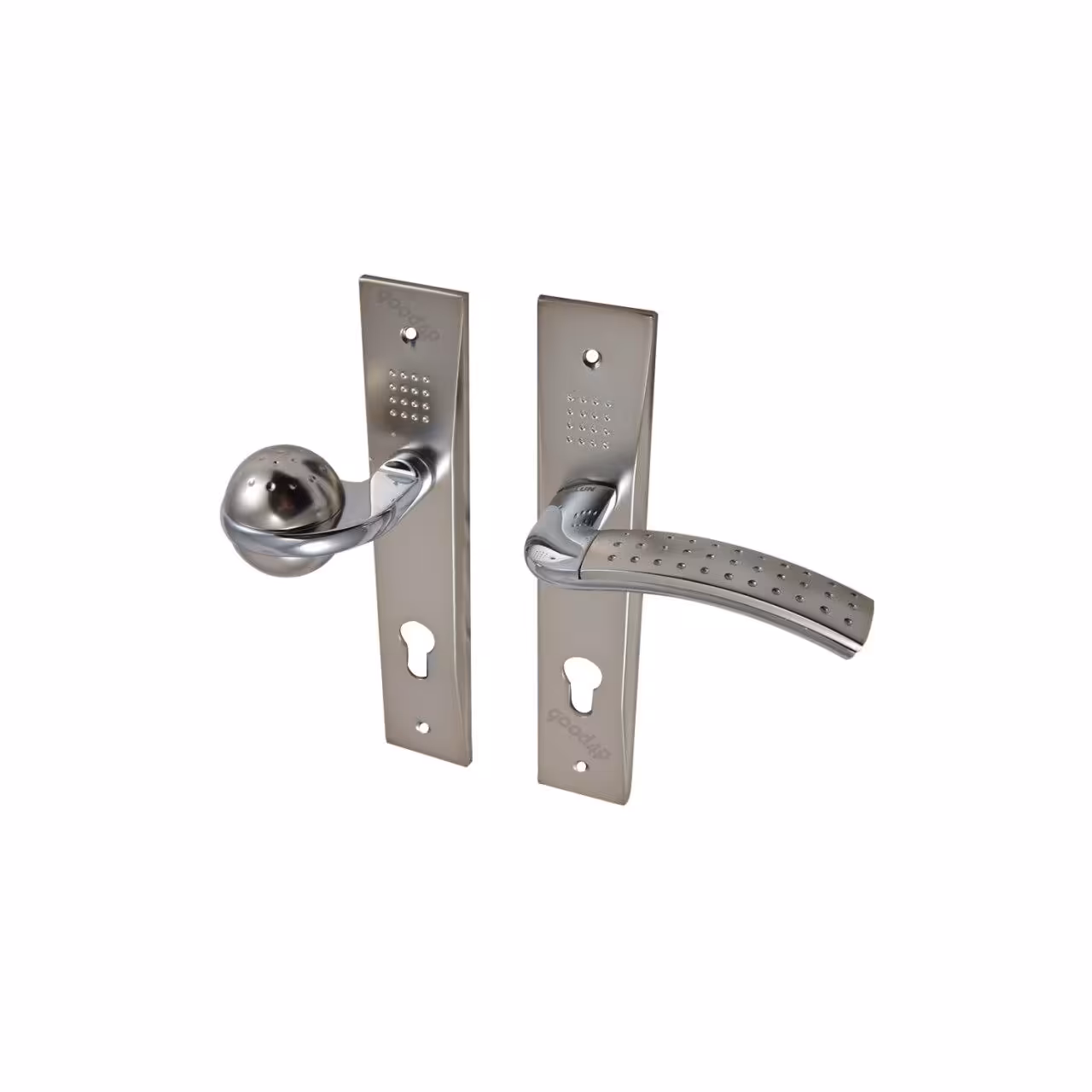 دستگیره پلاک سربی مدل 3624 آپارتمانی چپ کروم براق راهین کلون