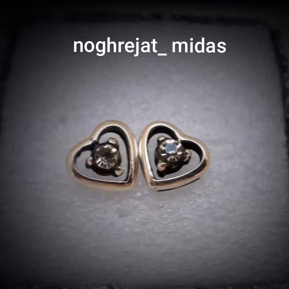 گوشواره زنانه نقره قلب