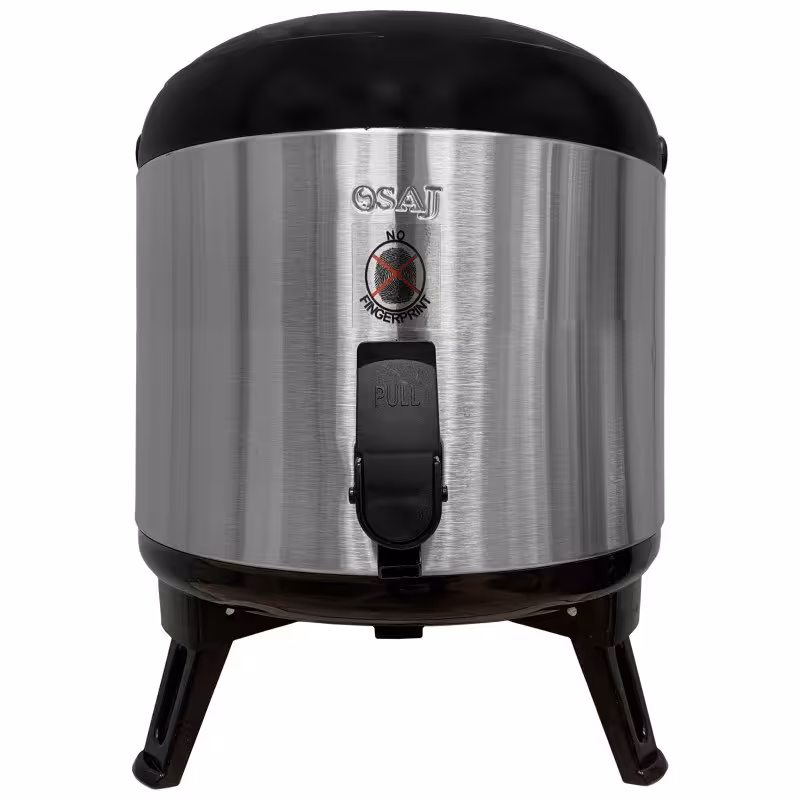 کلمن استیل ساج گنجایش 6 لیتری ،  بدنه و داخل استیل درجه یک 