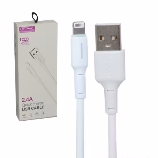 کابل آیفون (lightning) طول 1 متر KOLUMAN مدل KD-50


