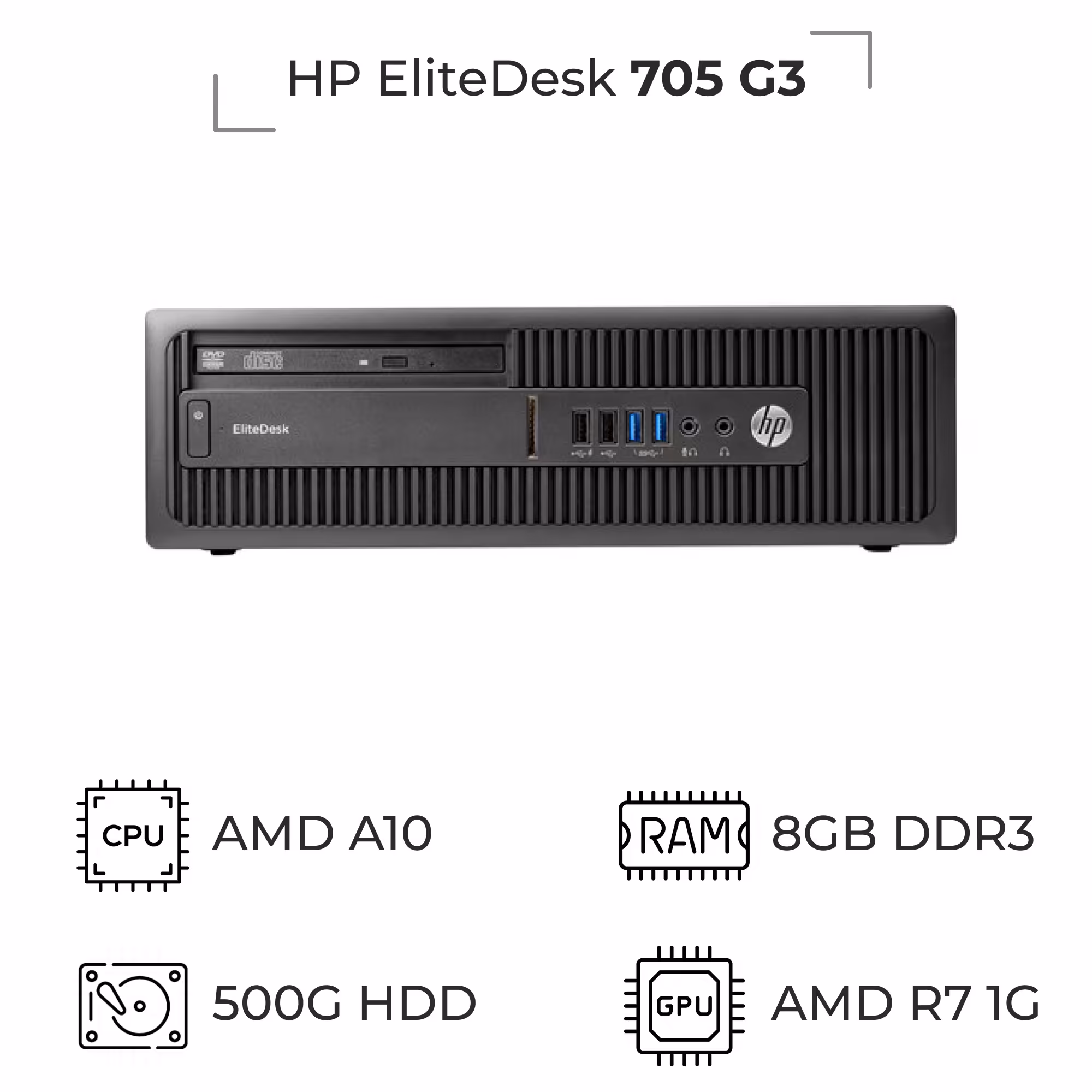 مینی کیس استوک HP EliteDesk 705 G3