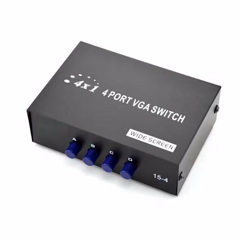 دیتاسوئیچ 4 پورت VGA کلید دار مدل VGA 15-4
