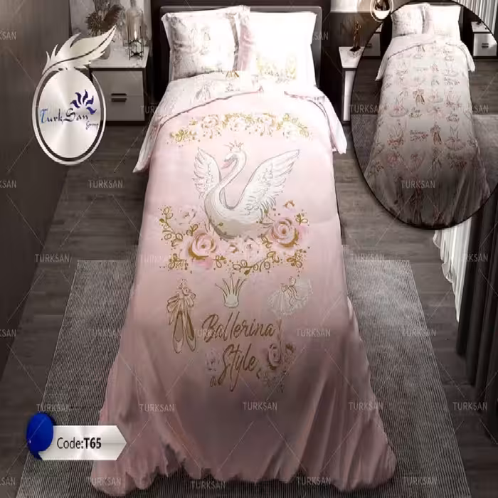 سرویس روتختی ترکسان کد T-65 یکنفره 4 تکه دو رو 