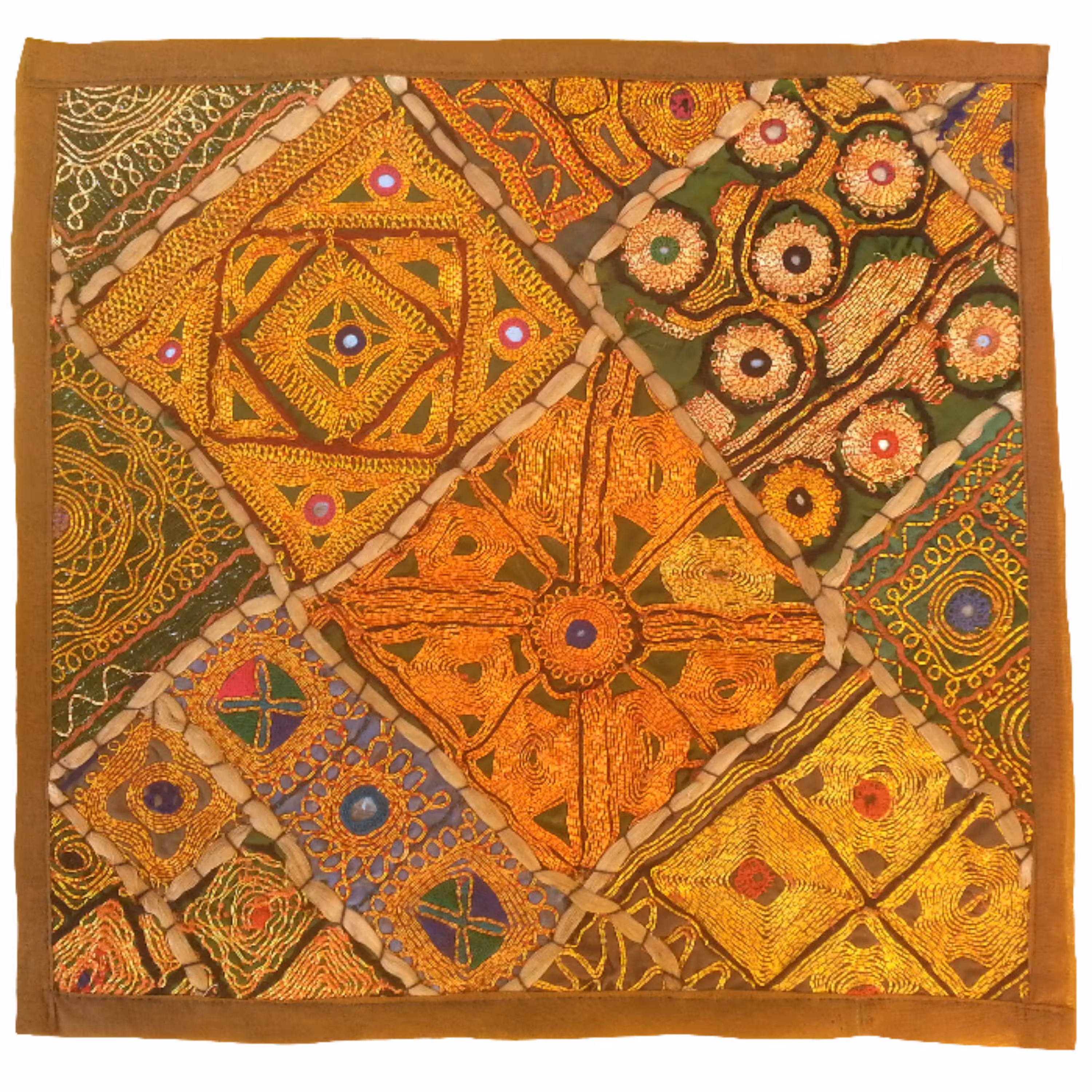 وسط میزی کوچک عسلی سوزن دوزی گلابتون کد QUZAR51