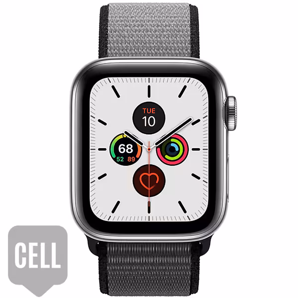 سری 5 استیل سلولار مردانه Stainless Steel Case with Anchor Gray Sport Loop - Hiapple.ir