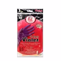 دستکش ساق بلند دو رنگ ویولت سایز متوسط