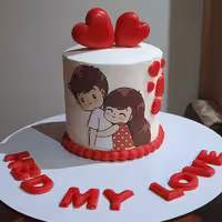 مینی کیک عکس دار لی لی رز