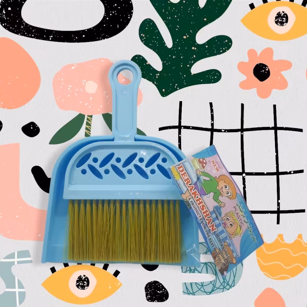 جارو و خاک انداز دستی سایز کوچک برای جمع آوری زباله