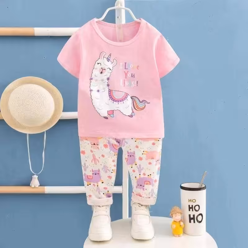 ست تیشرت و شلوار دخترانه شتر لاما- فروشگاه بنیا