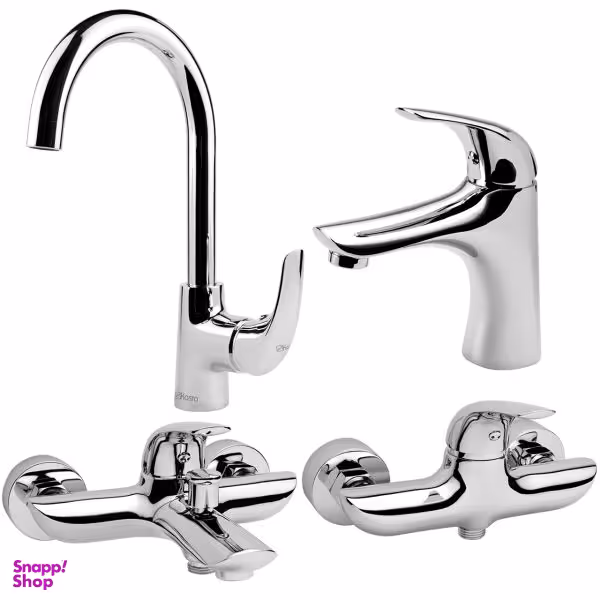 شیرآلات کسری مدل هیرمند مجموعه 4 عددی به همراه پک نظافت