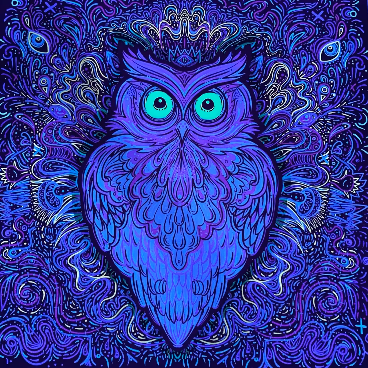 بک دراپ بلک لایت (فلورسنت) طرح شماره 10