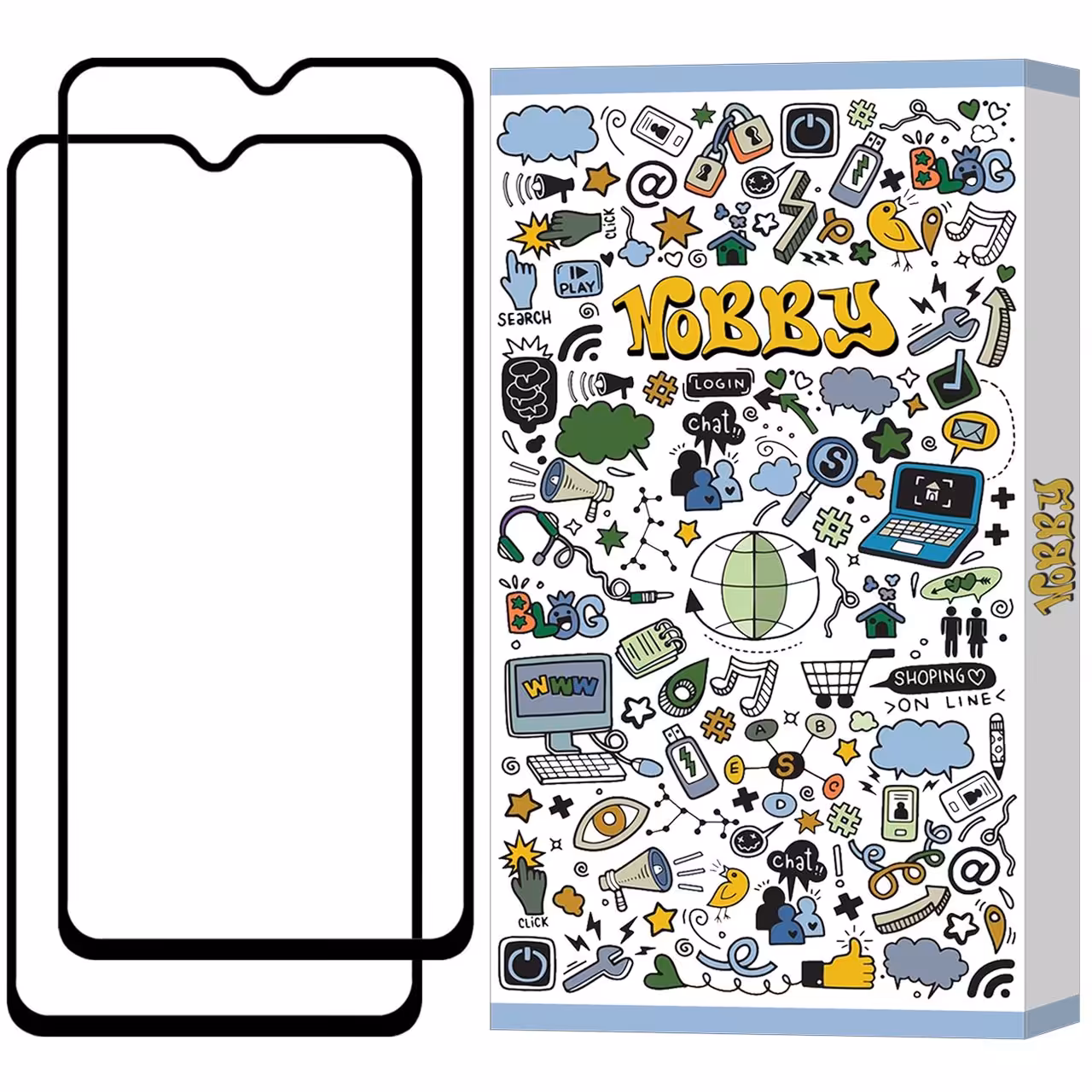 محافظ صفحه نمایش تمام صفحه مناسب برای گوشی موبایل شیائومی Redmi 9i پک 2 عددی