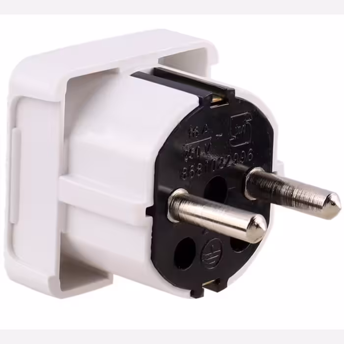 دوشاخه برق ارت دار آهنی کوشا نگین نور