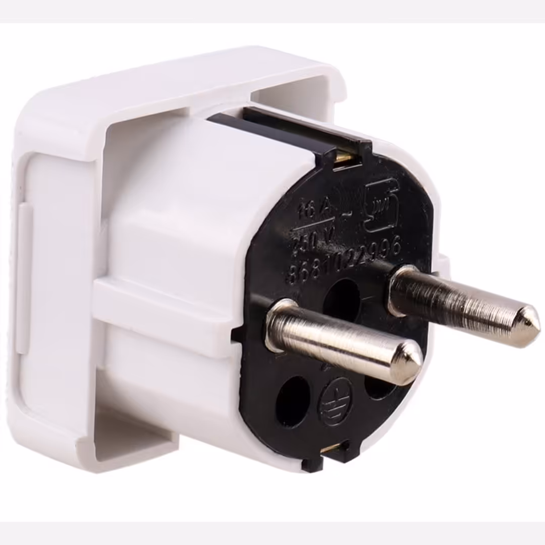 دوشاخه برق ارت دار آهنی کوشا نگین نور