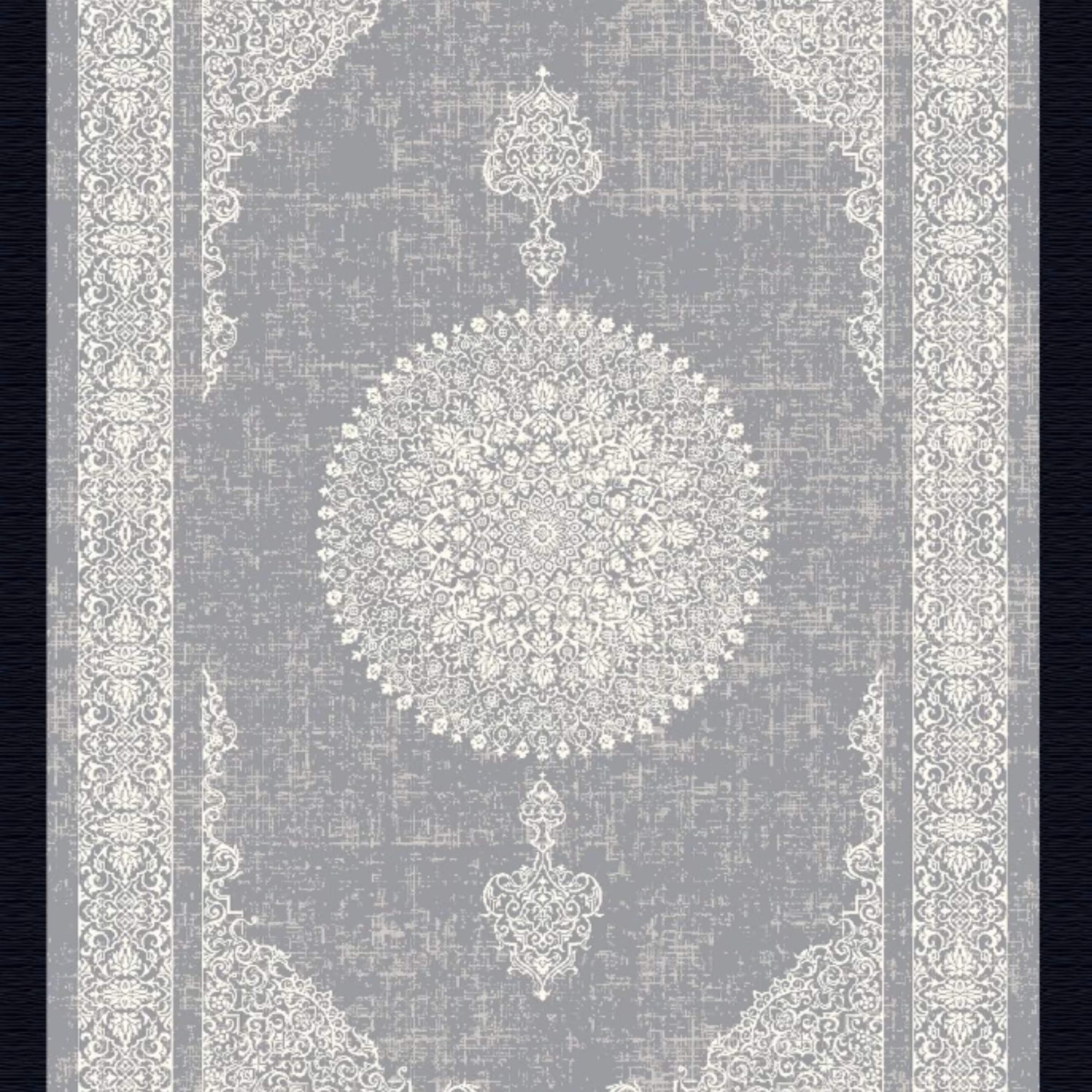 گبه فانتزی طوسی مدرن طرح وینتچ 500 شانه 4 متری