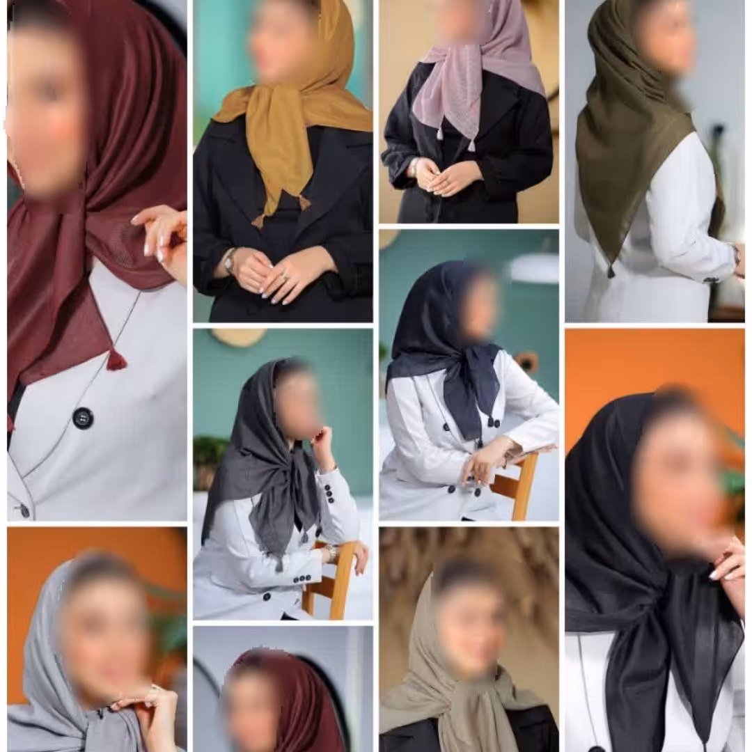 روسری نخی..جنس. نخ کنفی.. منگوله دار.. قواره 100..