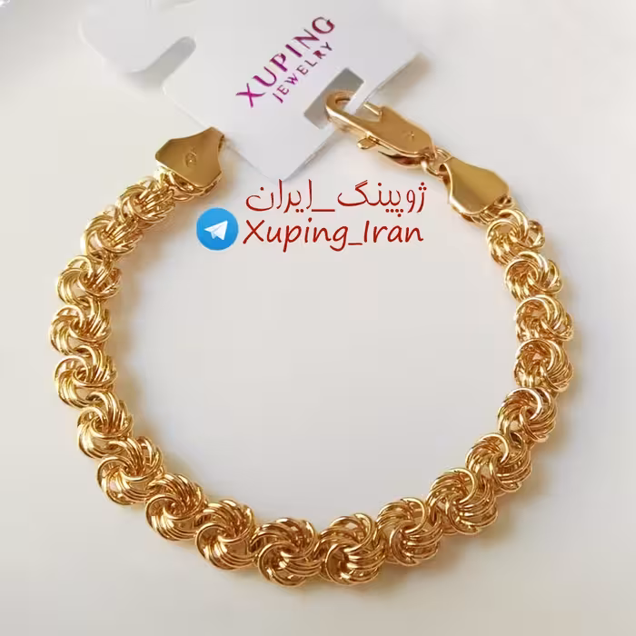 دستبند ژوپینگ طرح طلا بافت مارک Xuping هدیه کادو