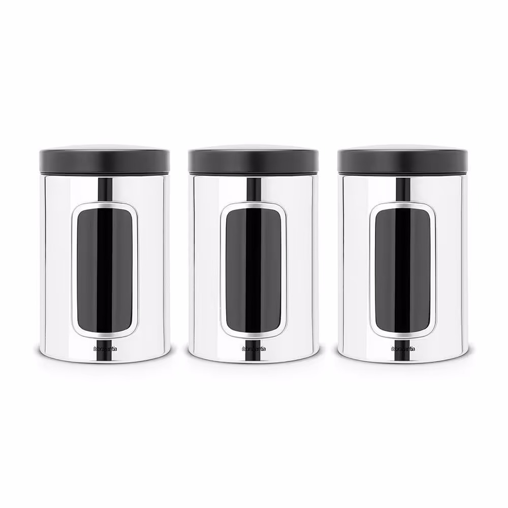 بانکه پنجره دار استیل برابانتیا (Brabantia) پک 3 تایی