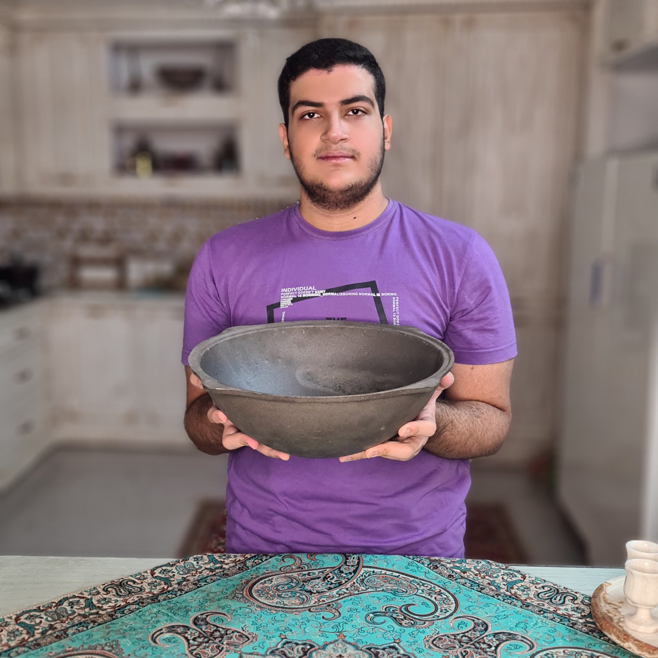 قازن چدنی 10 لیتری(بدون روکش شیمیایی چدن روسی پاتیل غازن قابلمه دیگ چدنی 