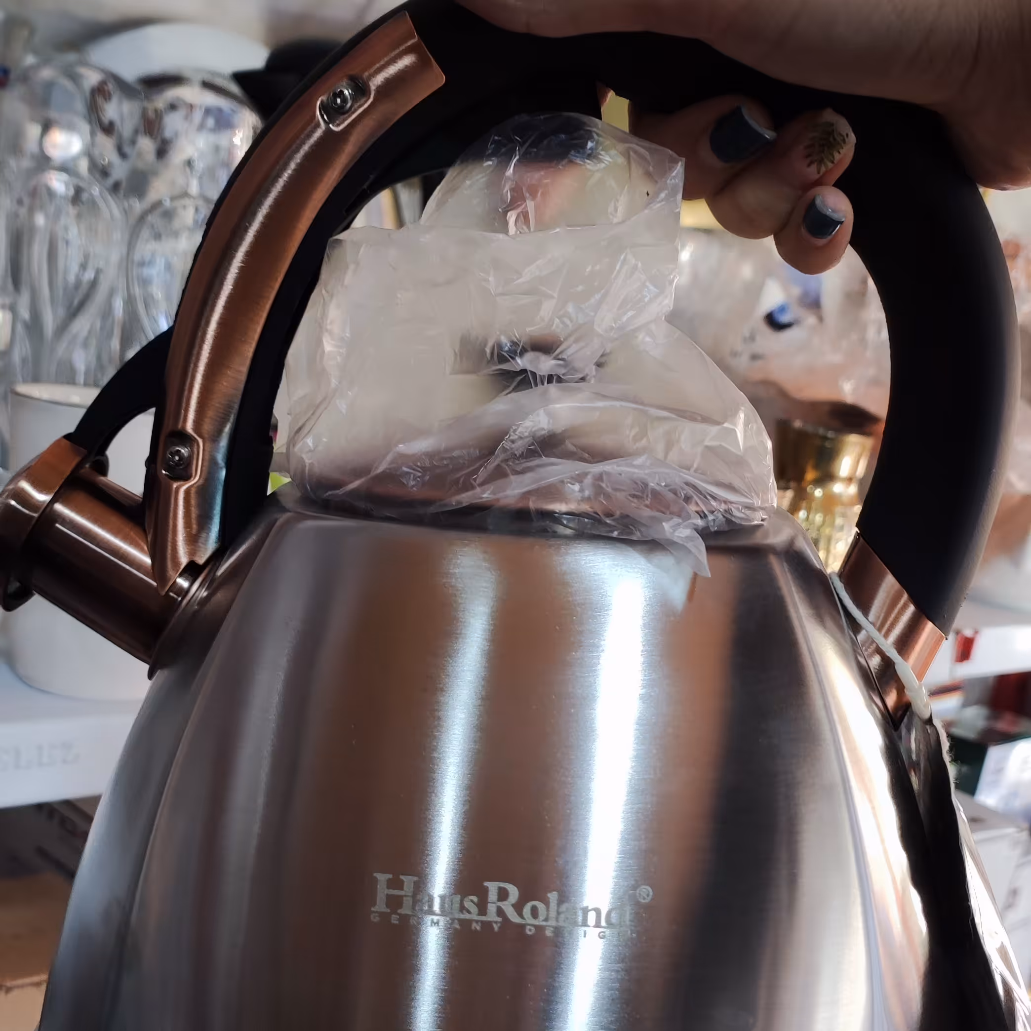 کتری استیل درجه یک رو گازی ضمانت دار دارای دفترچه خارجی 