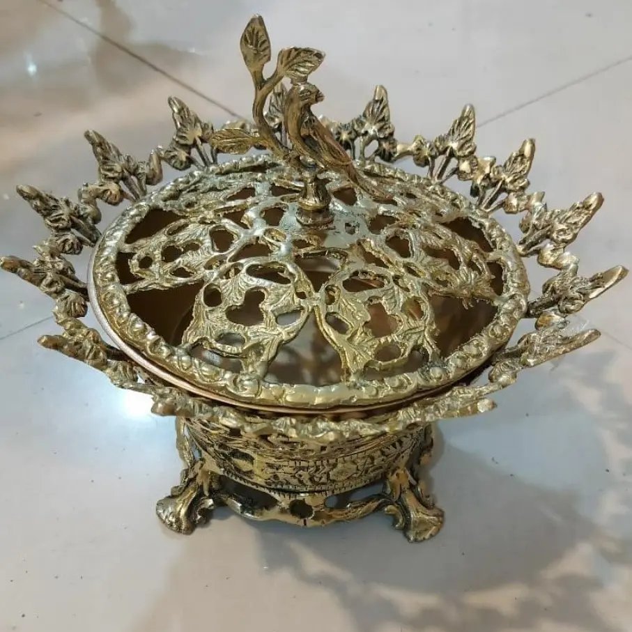 آجیل خوری پایه کوتاه برنزی
