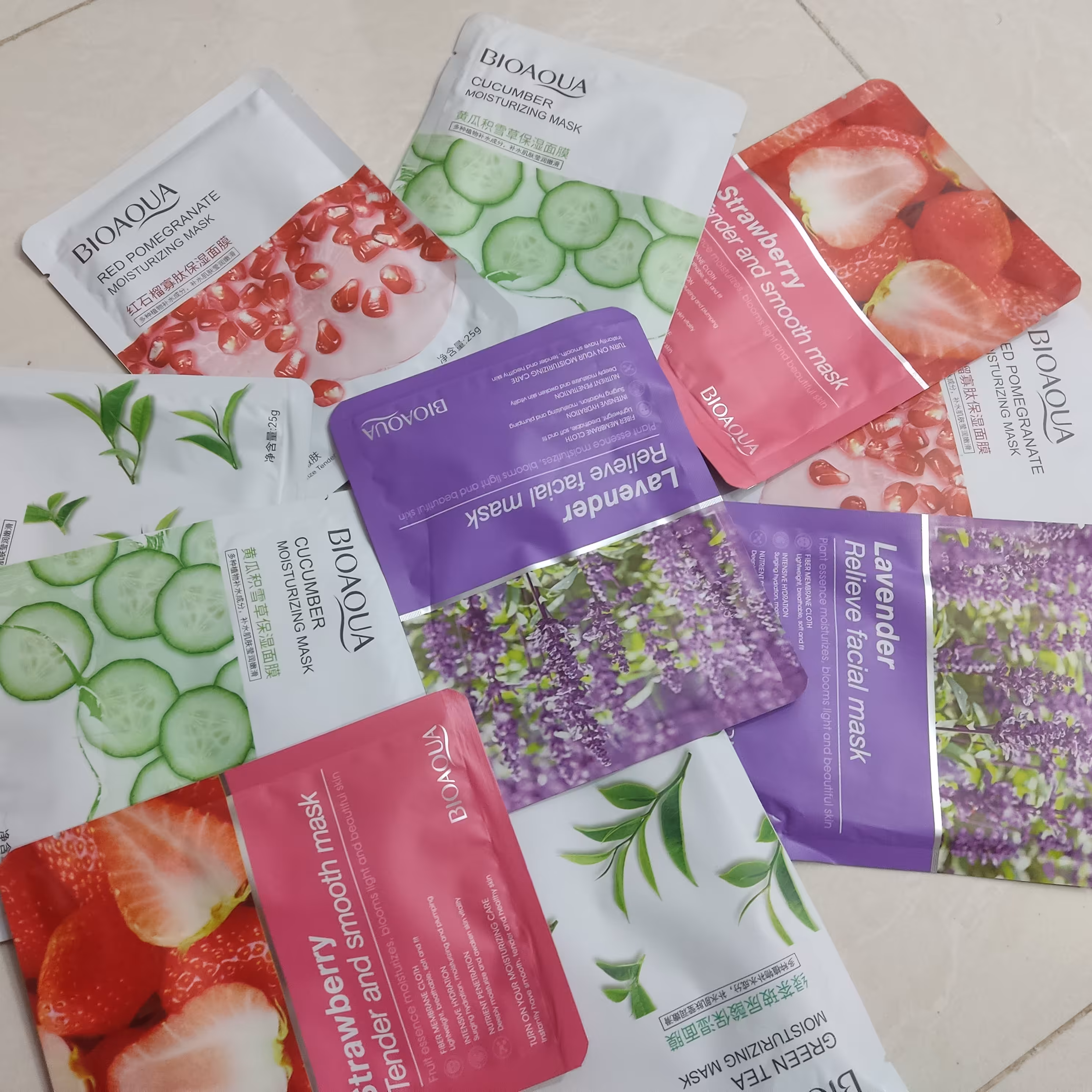 ماسک های ورقه ای بیو اکوا در رایحه های مختلف