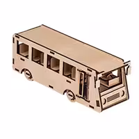 پازل چوبی سه بعدی طرح اتوبوس ارغنون آساناپخش 